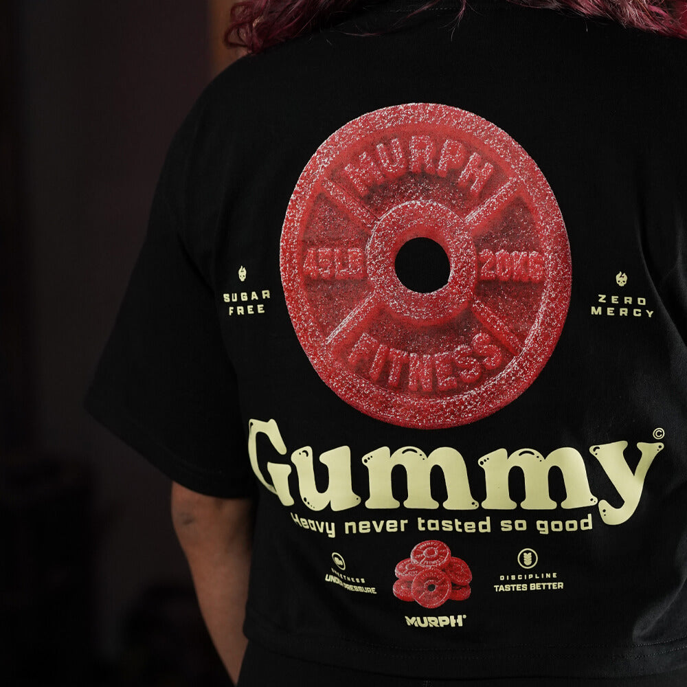 Crop Top Oversize GUMMY - Negro
