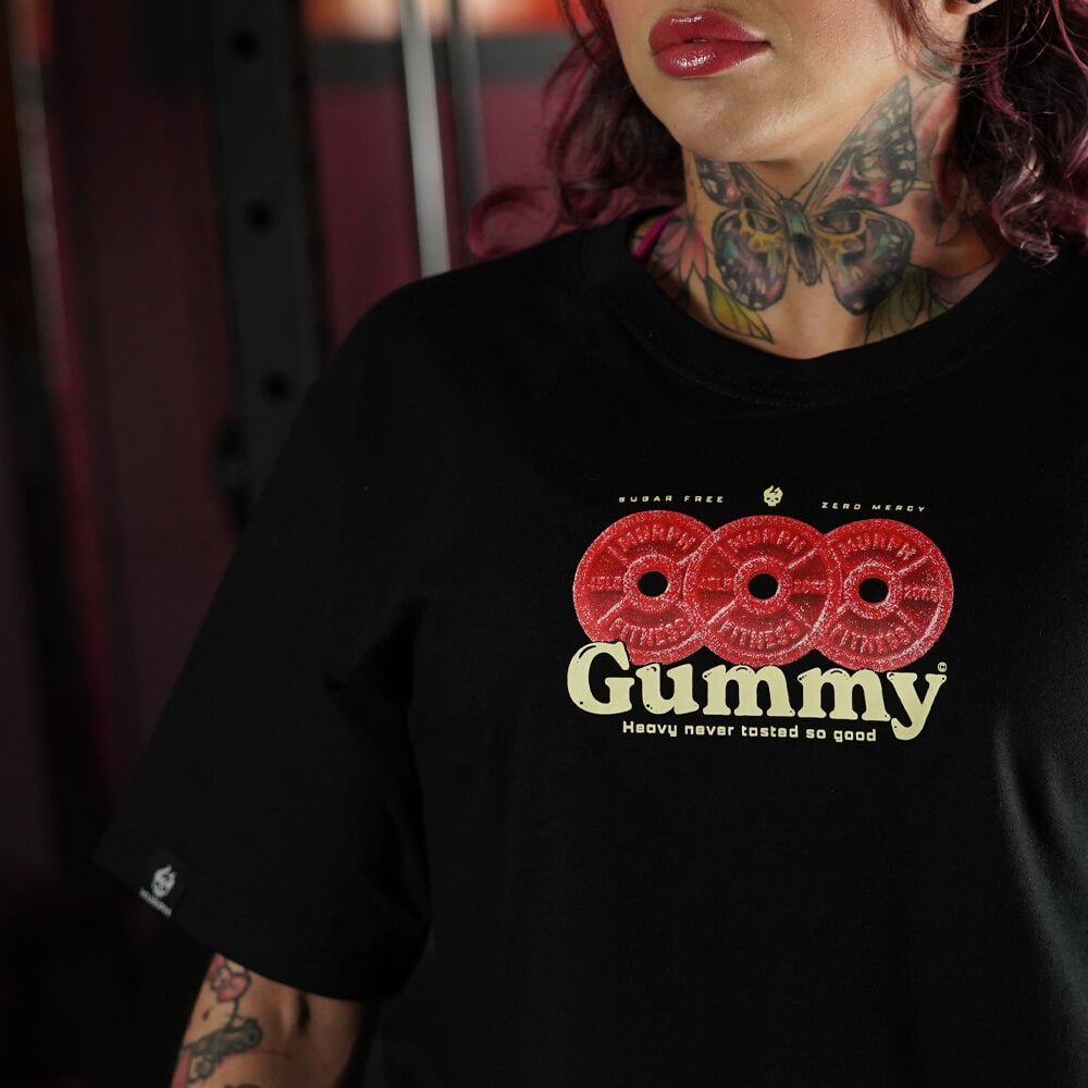 Crop Top Oversize GUMMY - Negro