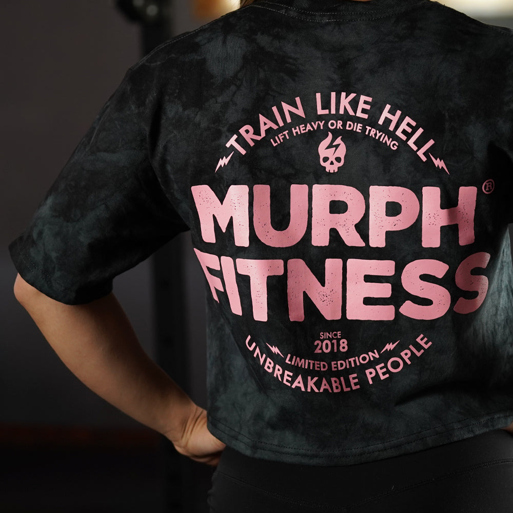 Crop Top Oversize Murph Like Hell - Black Storm