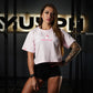 Crop Top Oversize Hello Murph - Pink