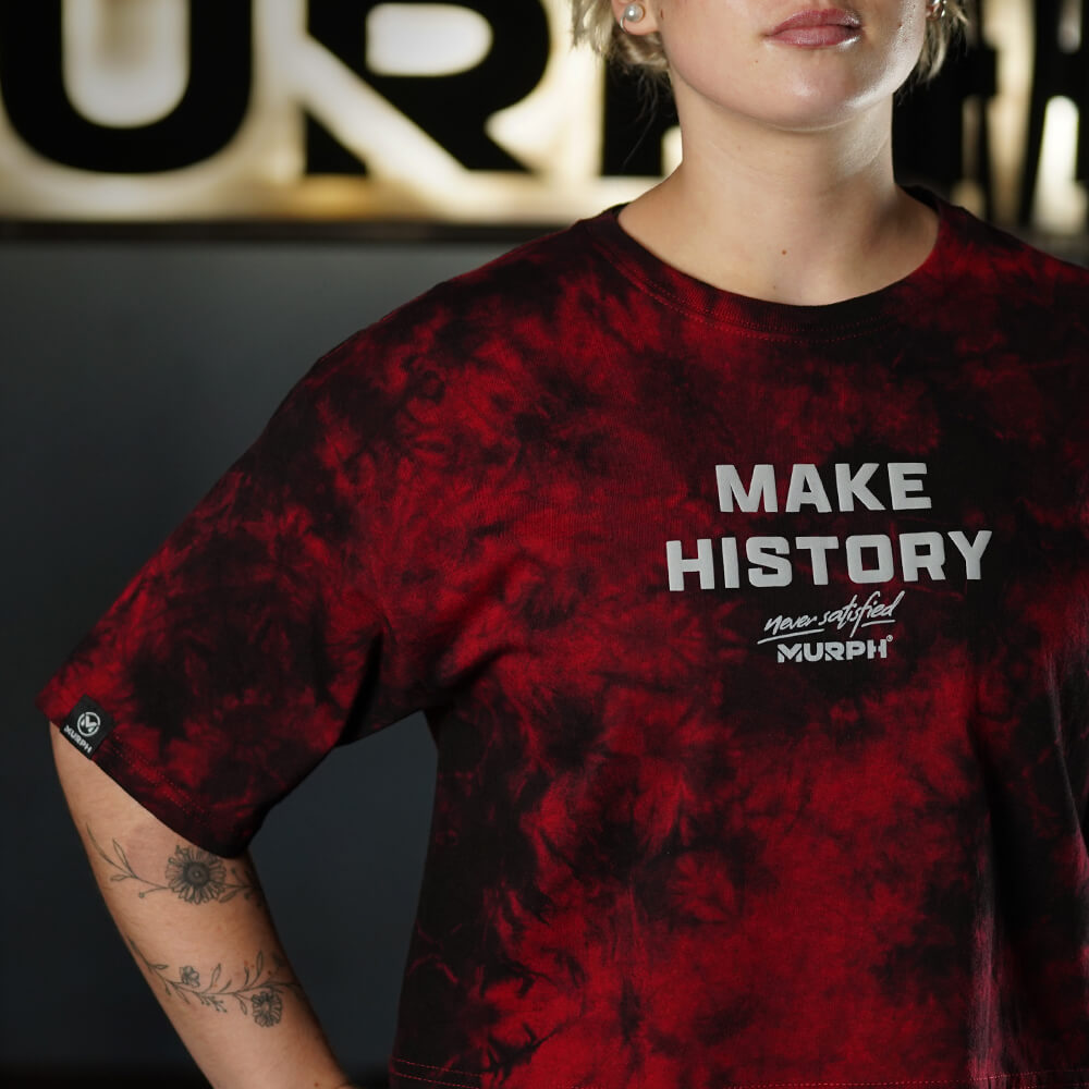 Crop Top Oversize Make History - Red Storm