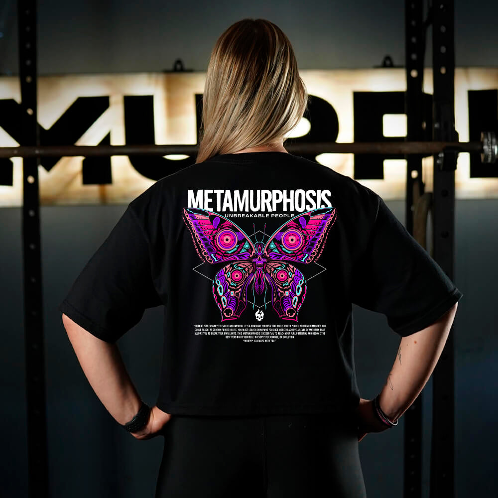 Crop Top Oversize PRO  Metamurphosis - Negro
