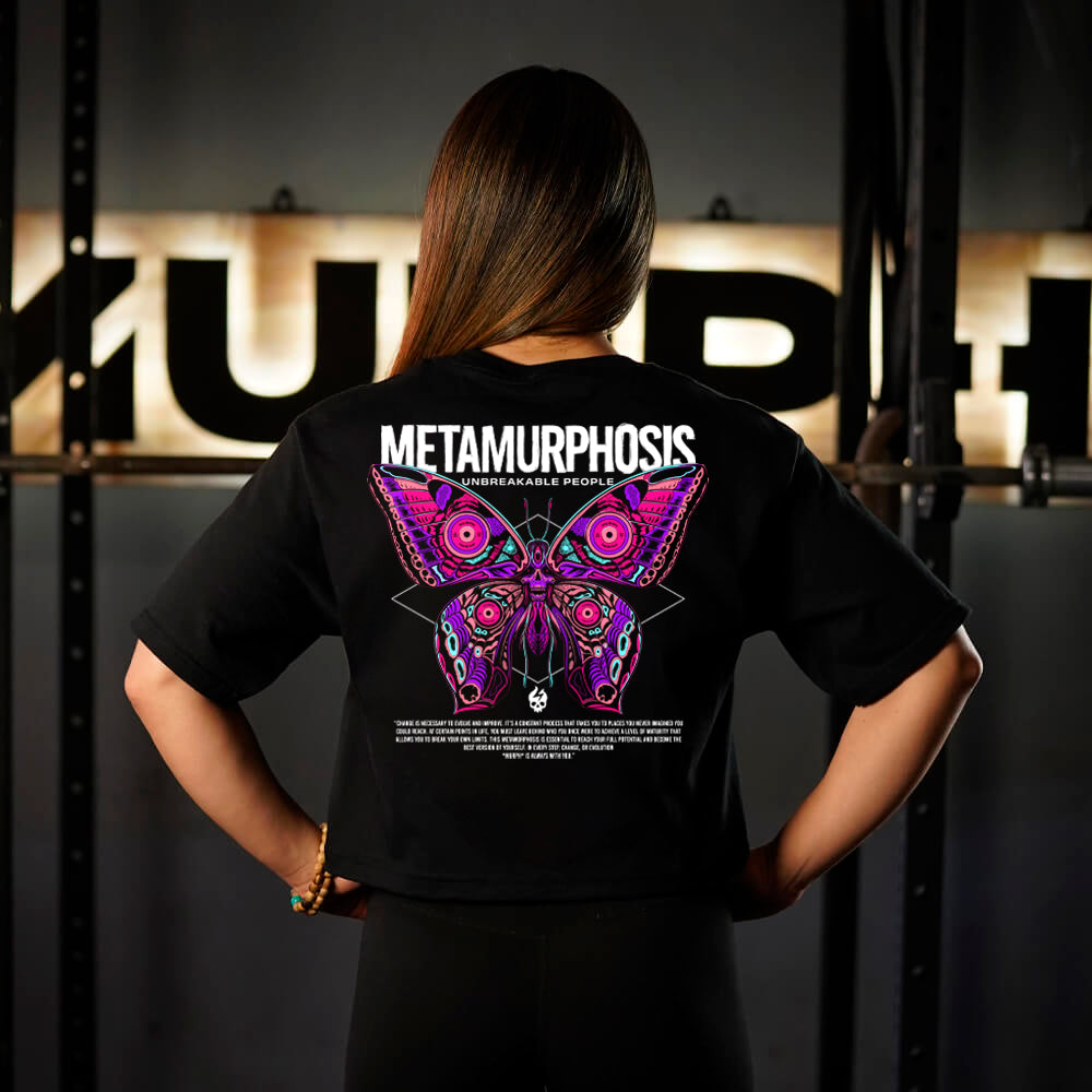 Crop Top Oversize PRO  Metamurphosis - Negro