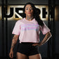 Crop Top Oversize Muscle Mommy - Pink