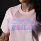 Crop Top Oversize Muscle Mommy - Pink