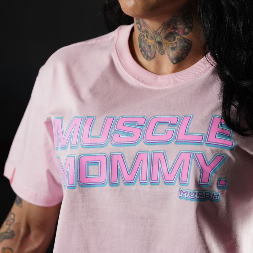 Crop Top Oversize Muscle Mommy - Pink