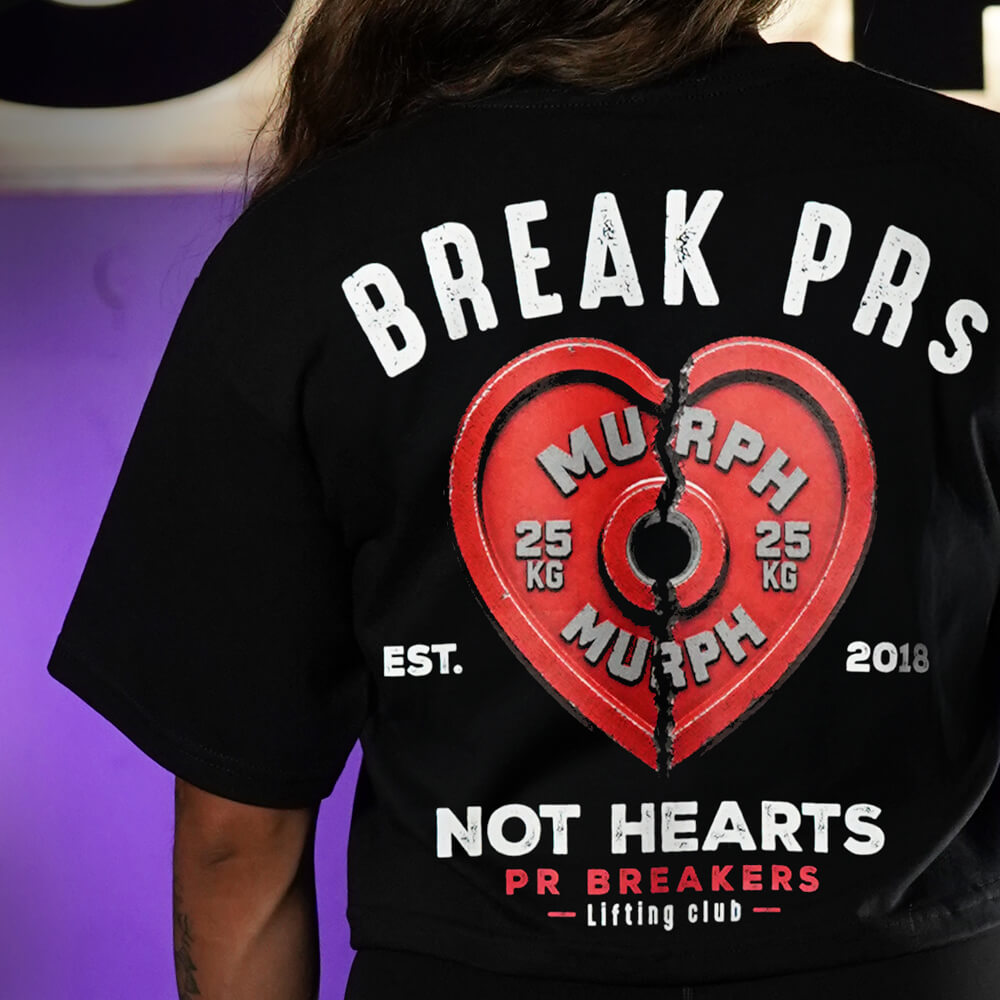 Crop Top Oversize BREAK PRs - Negro