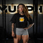 Crop Top Oversize SQUACK HEAVY - Negro