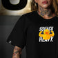Crop Top Oversize SQUACK HEAVY - Negro