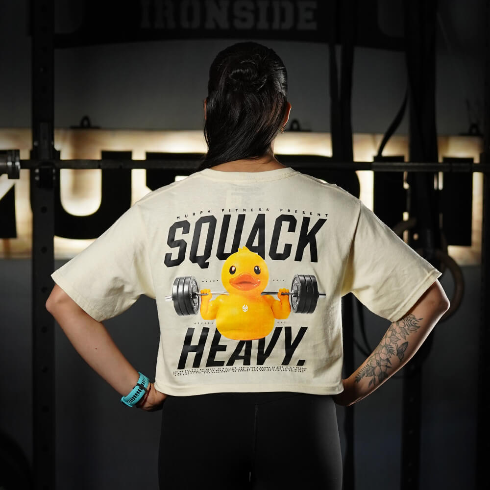 Crop Top Oversize SQUACK HEAVY - Sweet cream