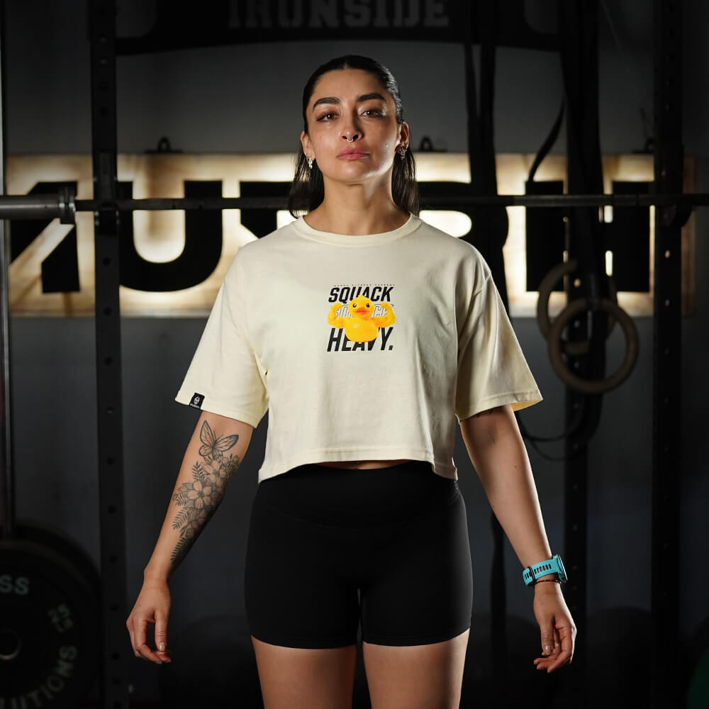 Crop Top Oversize SQUACK HEAVY - Sweet cream
