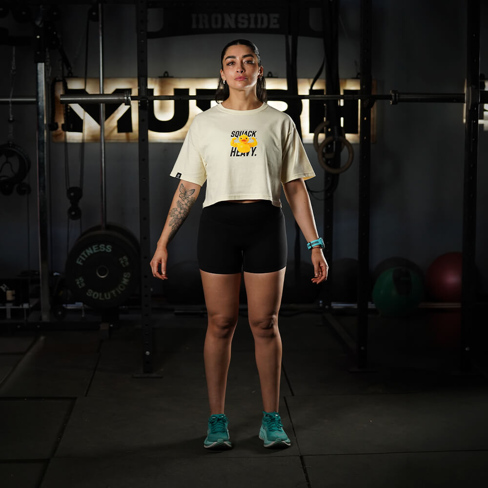 Crop Top Oversize SQUACK HEAVY - Sweet cream