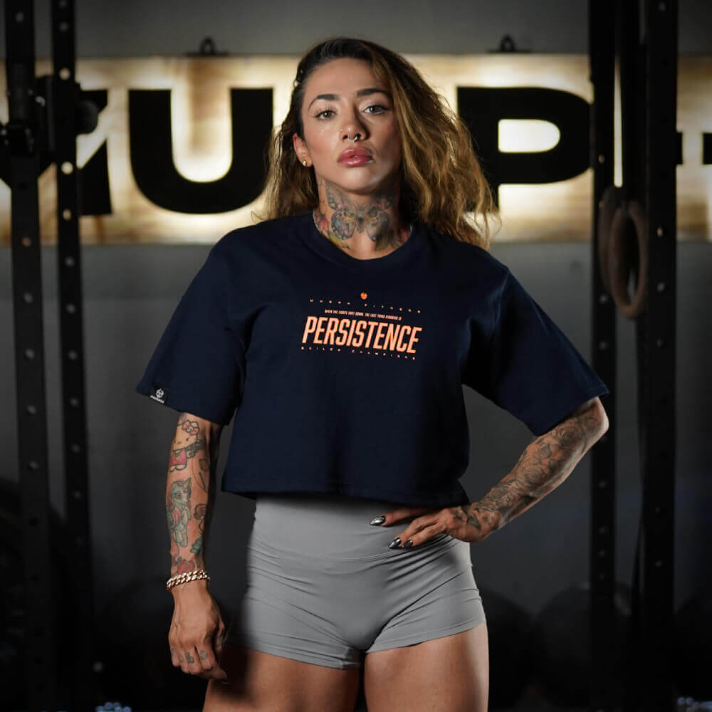 Crop Top Oversize PERSISTENCE - Navy