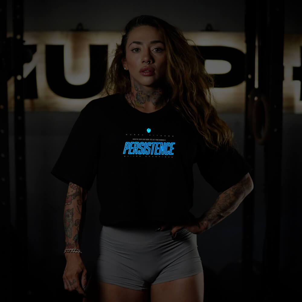 Crop Top Oversize PERSISTENCE - Negro