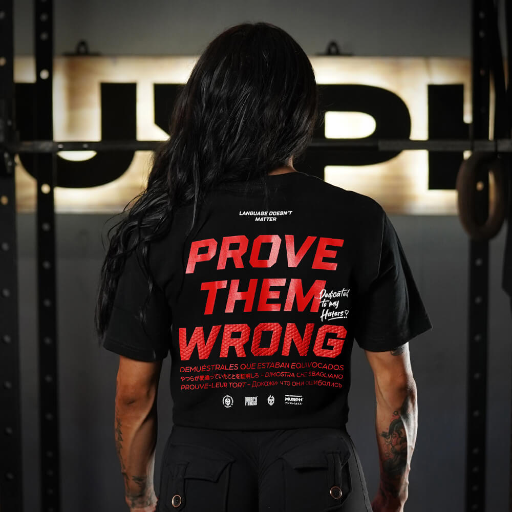 Crop Top Oversize PROVE THEM WRONG - Negro