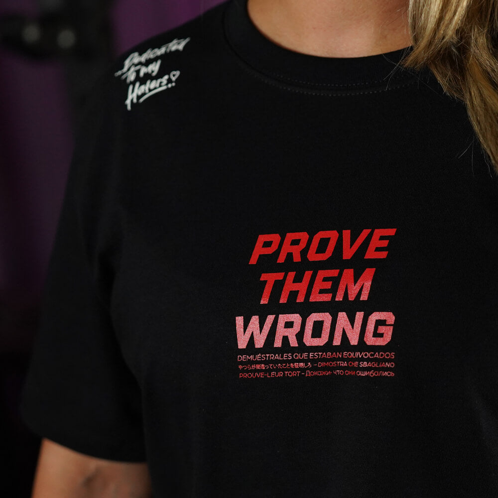 Polera Oversize PROVE THEM WRONG - Negro