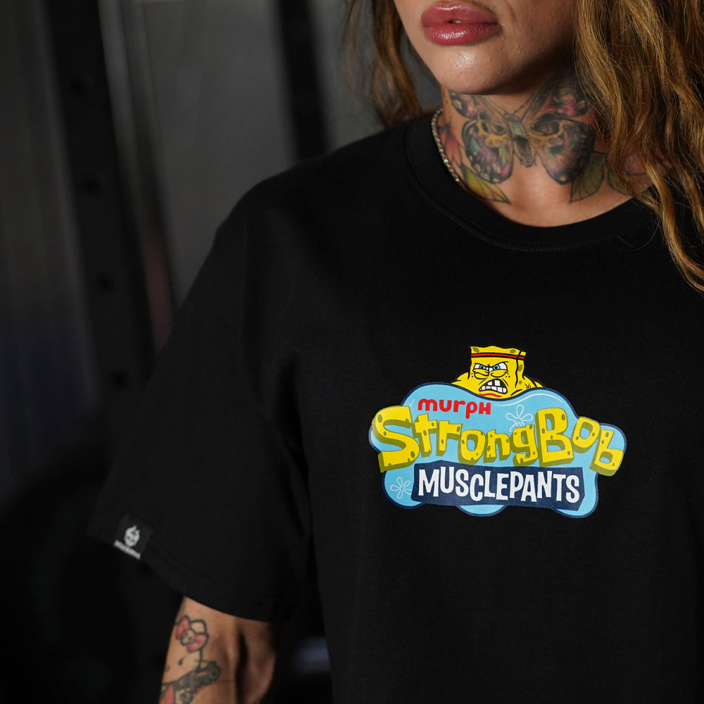 Crop Top Oversize Stronger Bob - Negro