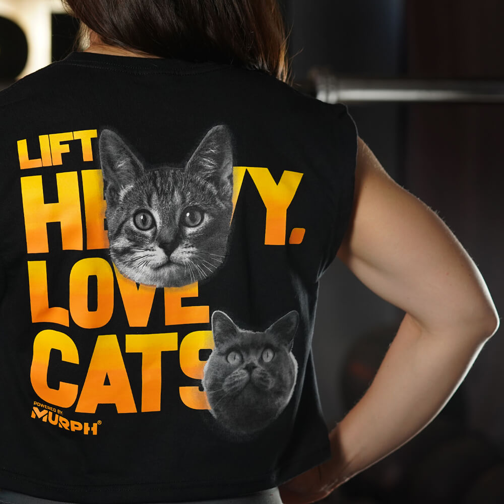 Crop Top Oversize Sleeveless Lift and Cats - Negro
