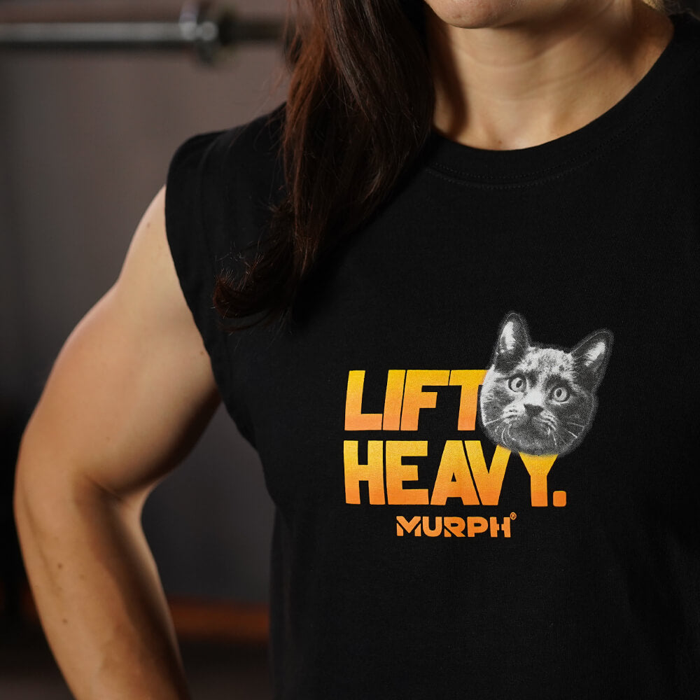 Crop Top Oversize Sleeveless Lift and Cats - Negro