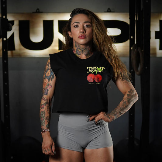 Crop Top Oversize Sleeveless HARD TO RESIST - Negro