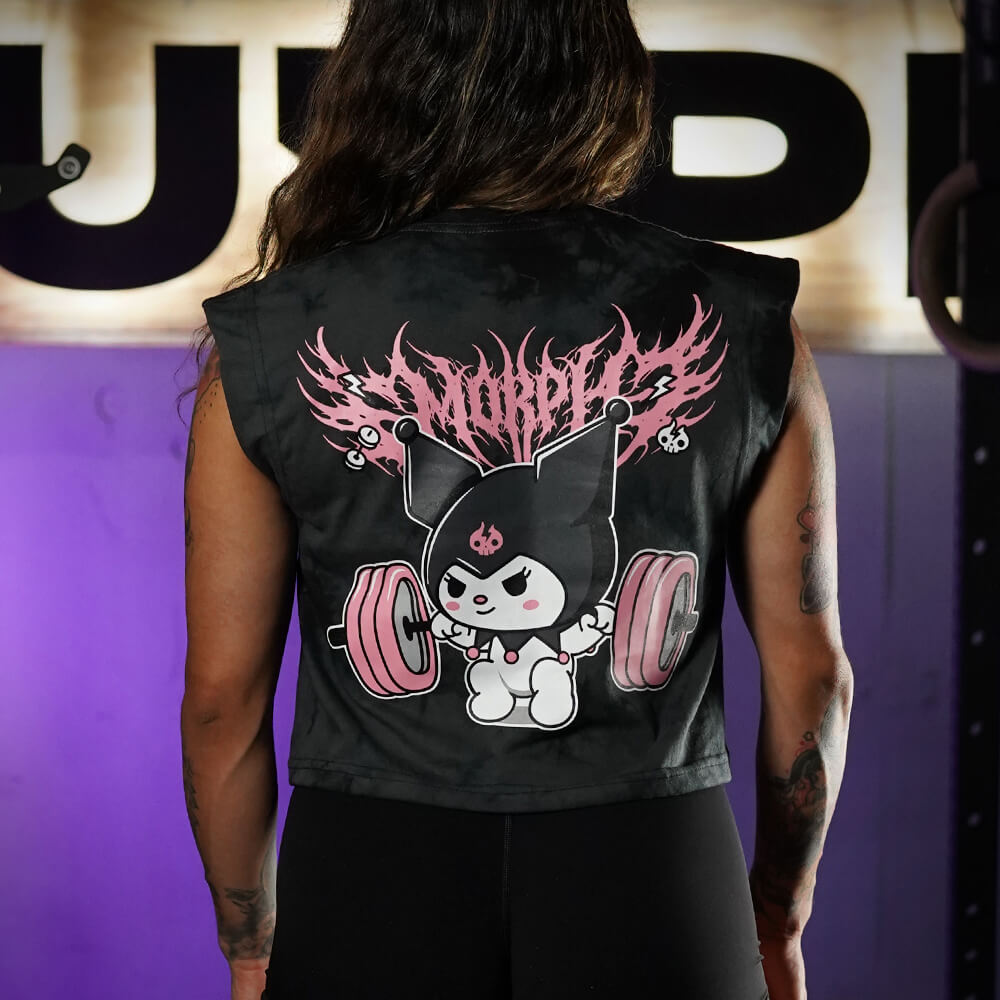 Crop Top Oversize Sleeveless KuroFit - Black Storm