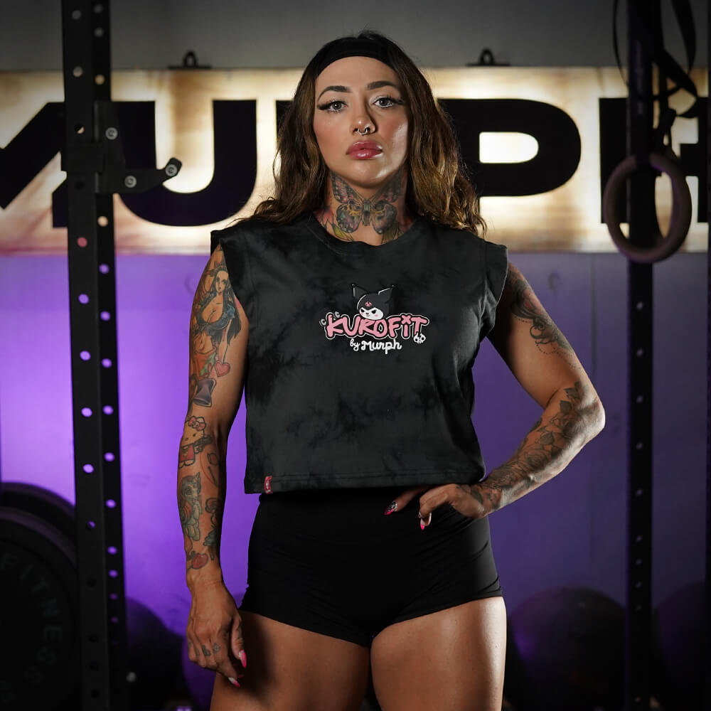 Crop Top Oversize Sleeveless KuroFit - Black Storm