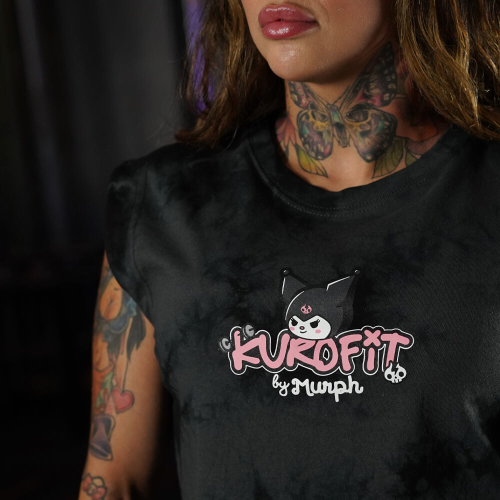 Crop Top Oversize Sleeveless KuroFit - Black Storm
