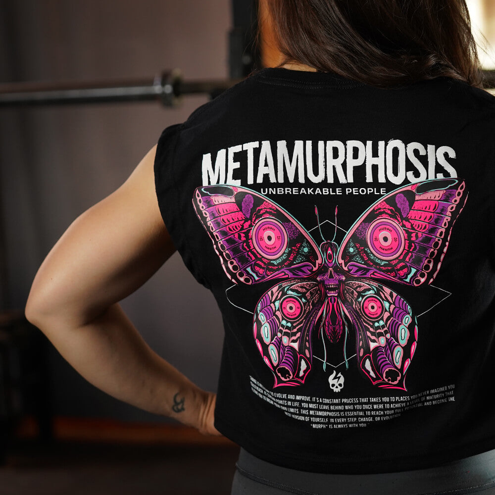 Crop Top Oversize Sleeveless Metamurphosis - Negro