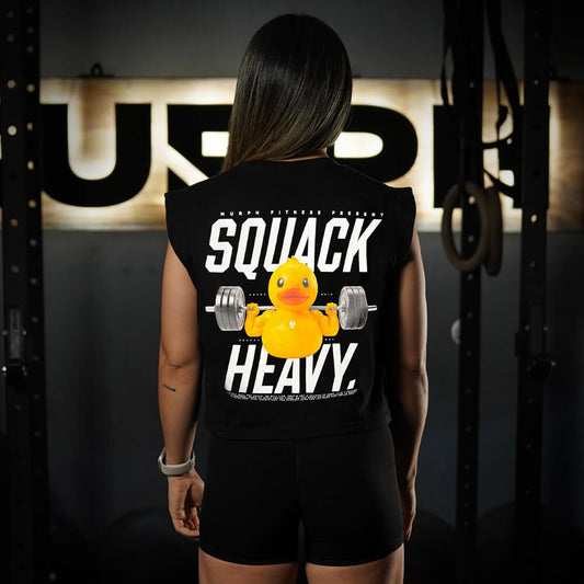 Crop Top Oversize Sleeveless SQUACK HEAVY - Negro