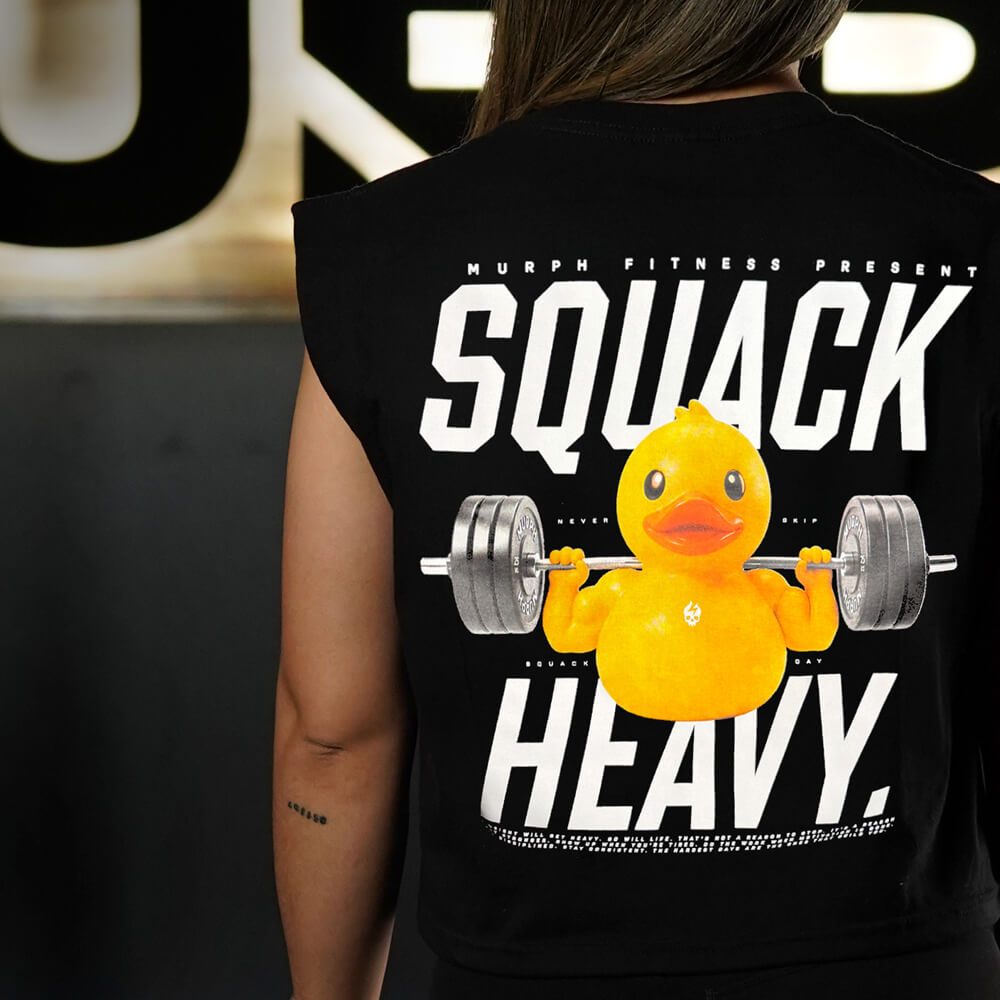 Crop Top Oversize Sleeveless SQUACK HEAVY - Negro