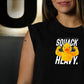 Crop Top Oversize Sleeveless SQUACK HEAVY - Negro