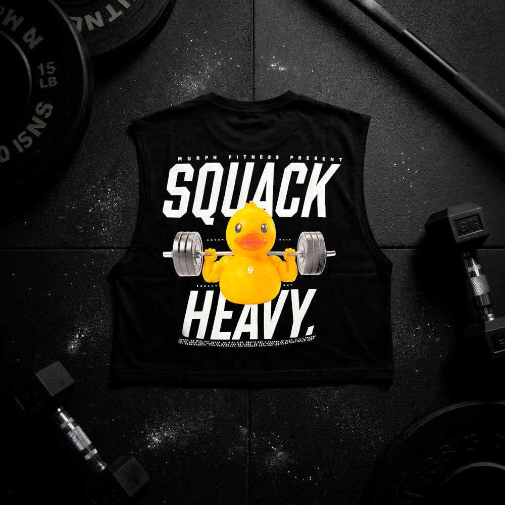 Crop Top Oversize Sleeveless SQUACK HEAVY - Negro