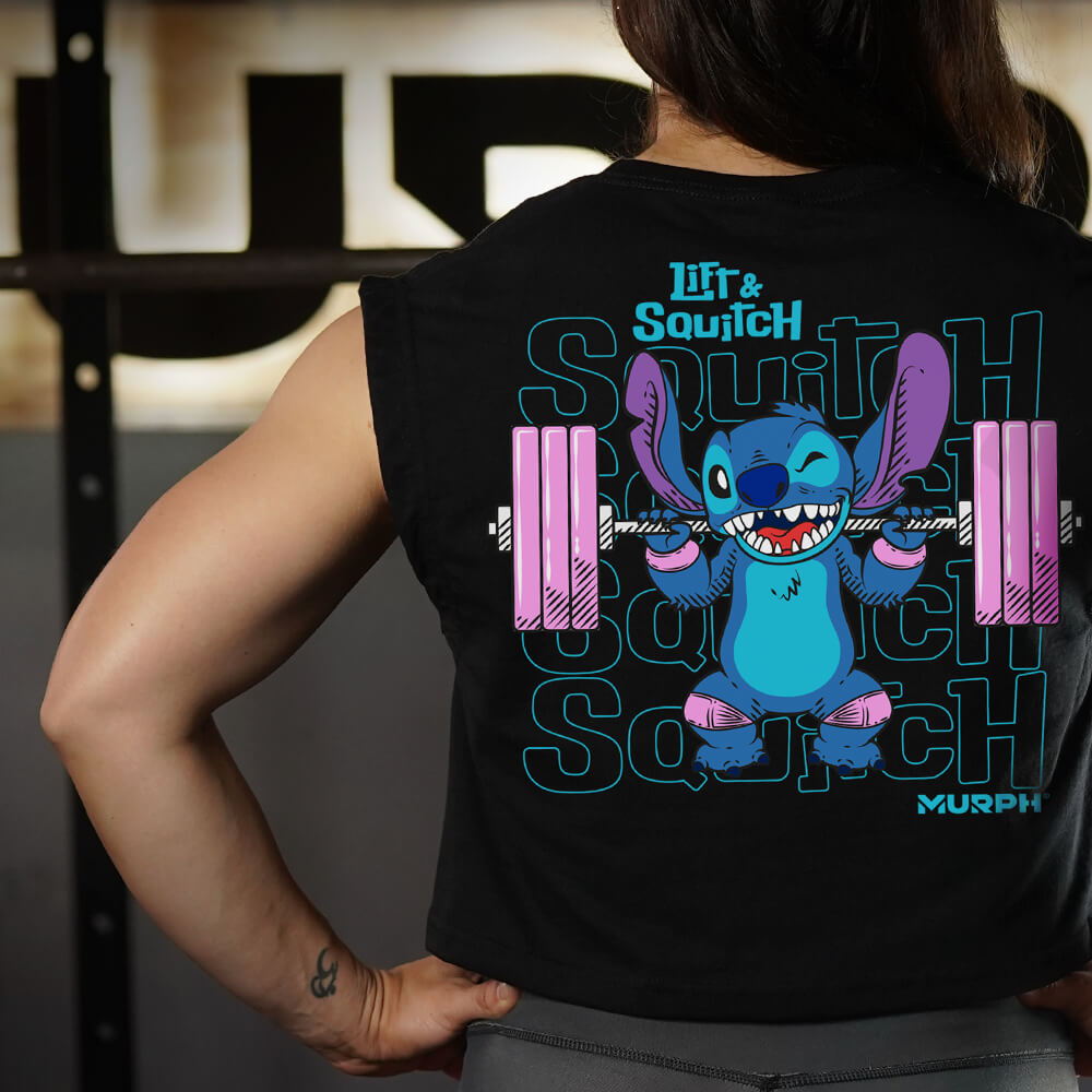 Crop Oversize Sleeveless Lift & Squitch - Negro