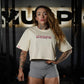 Crop Top Oversize Sweet and Strong - Sweet Cream