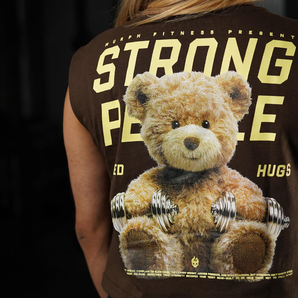 Crop Top Oversize Sleeveless TEDDY BEAST - Chocolate