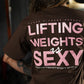 Polera Oversize Lifting Weights Is SEXY - Chocolate