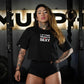 Crop Top Oversize Lifting Weights Is SEXY - Negro