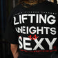 Crop Top Oversize Lifting Weights Is SEXY - Negro
