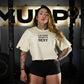 Crop Top Oversize Lifting Weights Is SEXY - Sweet Cream