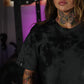 Crop Top Oversize Skull logo - Black Storm