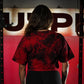Crop Top Oversize Skull logo - Red Storm