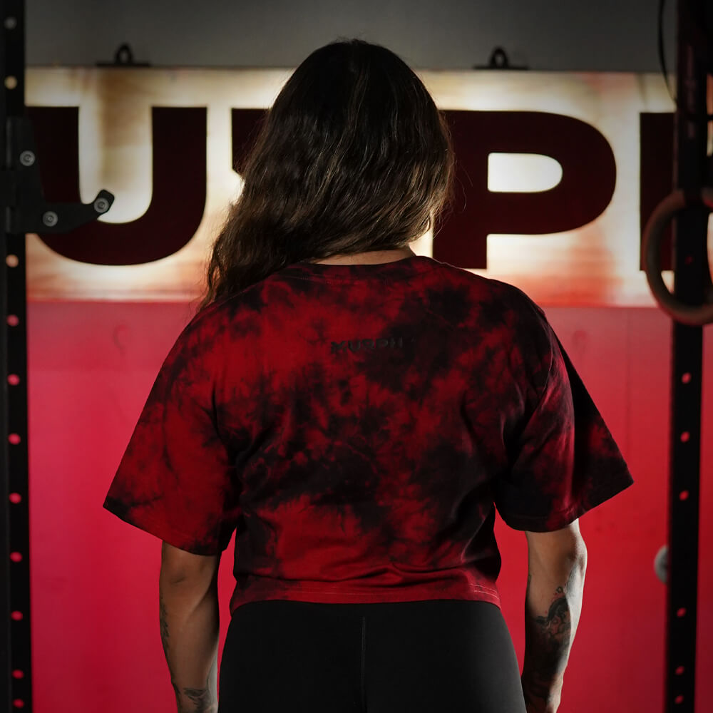 Crop Top Oversize Skull logo - Red Storm