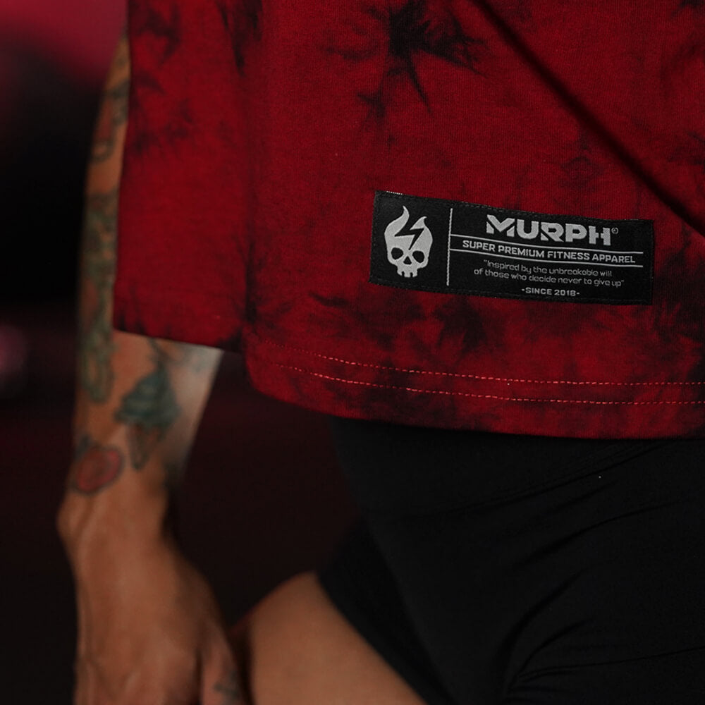 Crop Top Oversize Skull logo - Red Storm