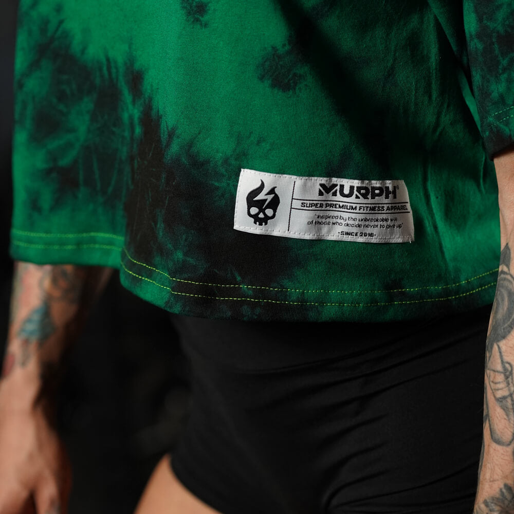 Crop Top Oversize Skull logo - Green Storm