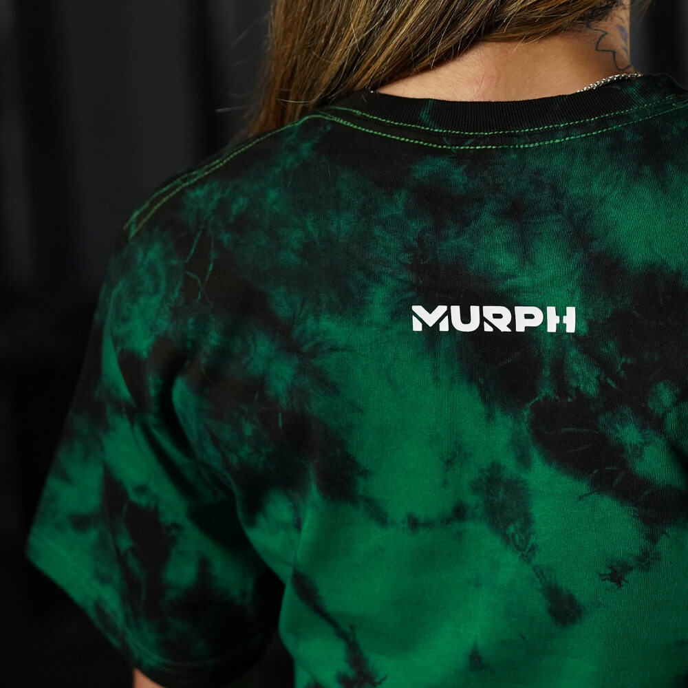 Crop Top Oversize Skull logo - Green Storm