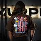Crop Top Oversize Smile - Chocolate