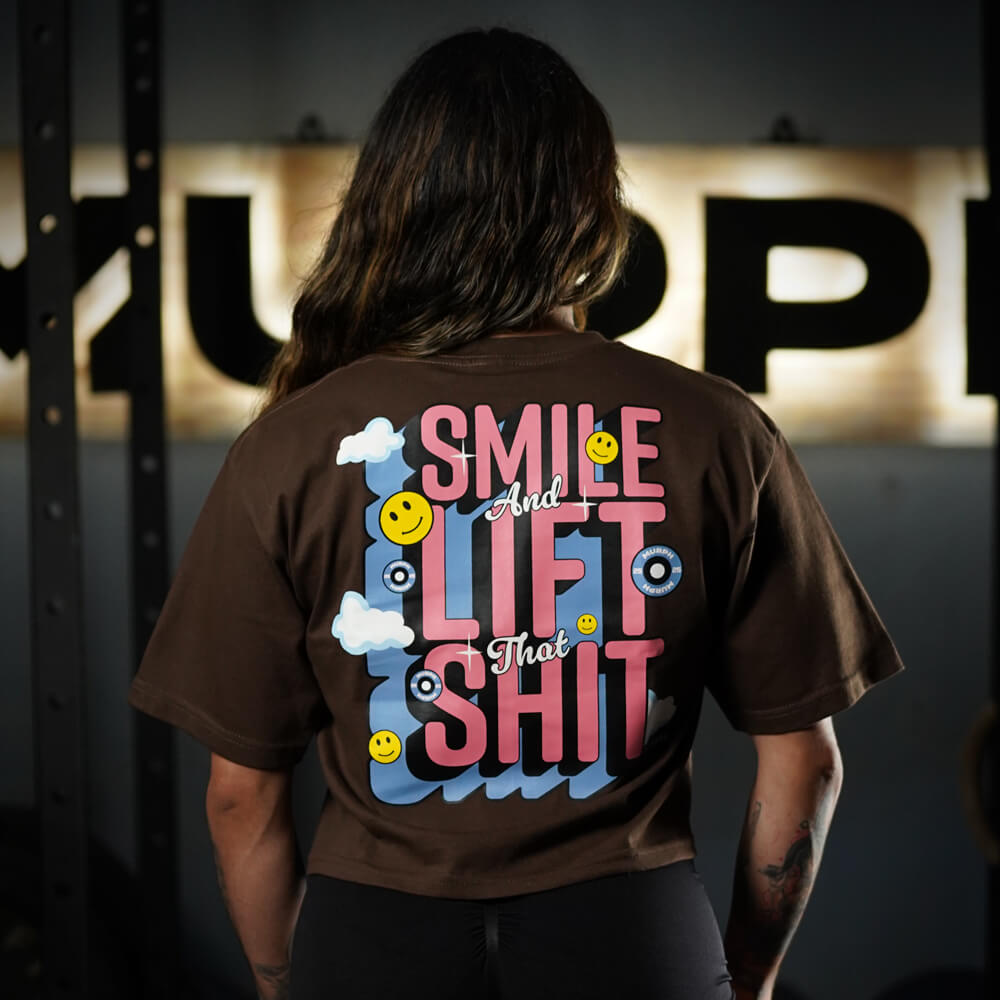 Crop Top Oversize Smile - Chocolate