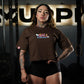 Crop Top Oversize Smile - Chocolate