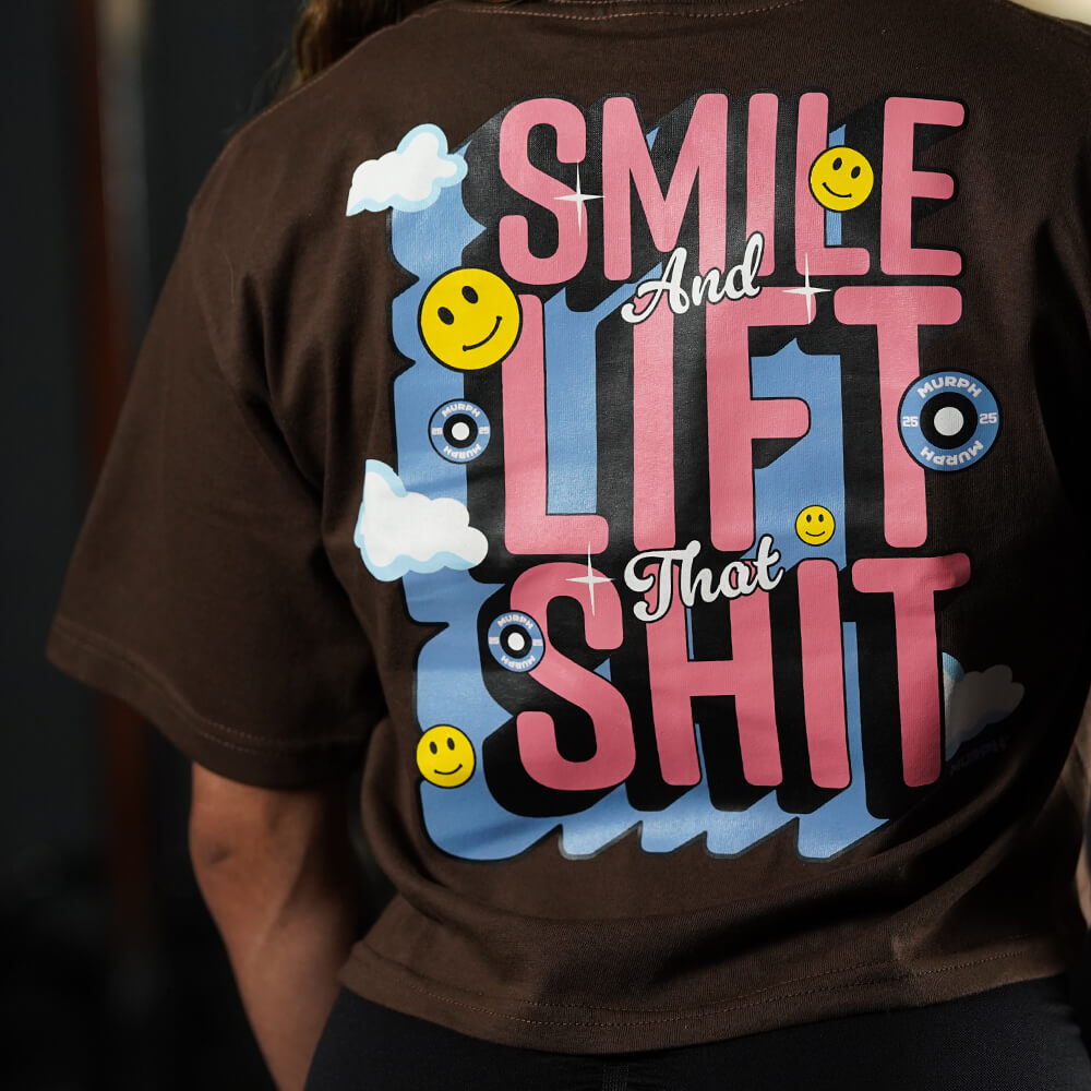 Crop Top Oversize Smile - Chocolate
