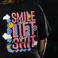 Crop Top Oversize Smile - Negro